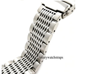 Hybrid mesh stainless steel bracelet strap for Omega watch