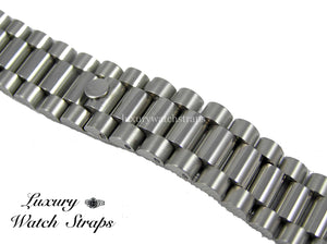Solid stainless steel President bracelet for Citizen Ecodrive  20mm & 22mm watches. Straight End Links. Superb quality. Features screw links.