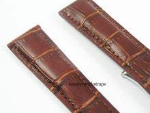 Load image into Gallery viewer, tag heuer leather watch strap 22mm brown
