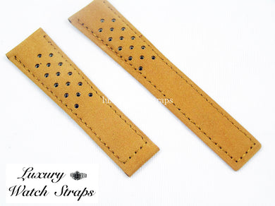 soft leather watch strap 22mm tan