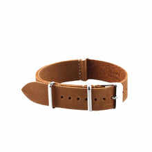 Load image into Gallery viewer, Handmade Black / Brown / Tan / Green leather Nato® watch strap for Tudor watches 20mm
